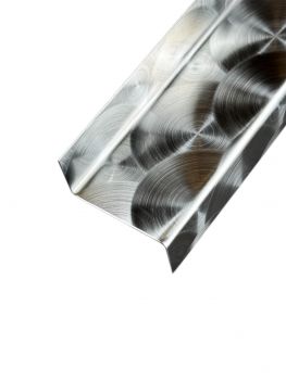 Z-Profil aus V2A 0,8mm Edelstahl D50 rundgeschliffen